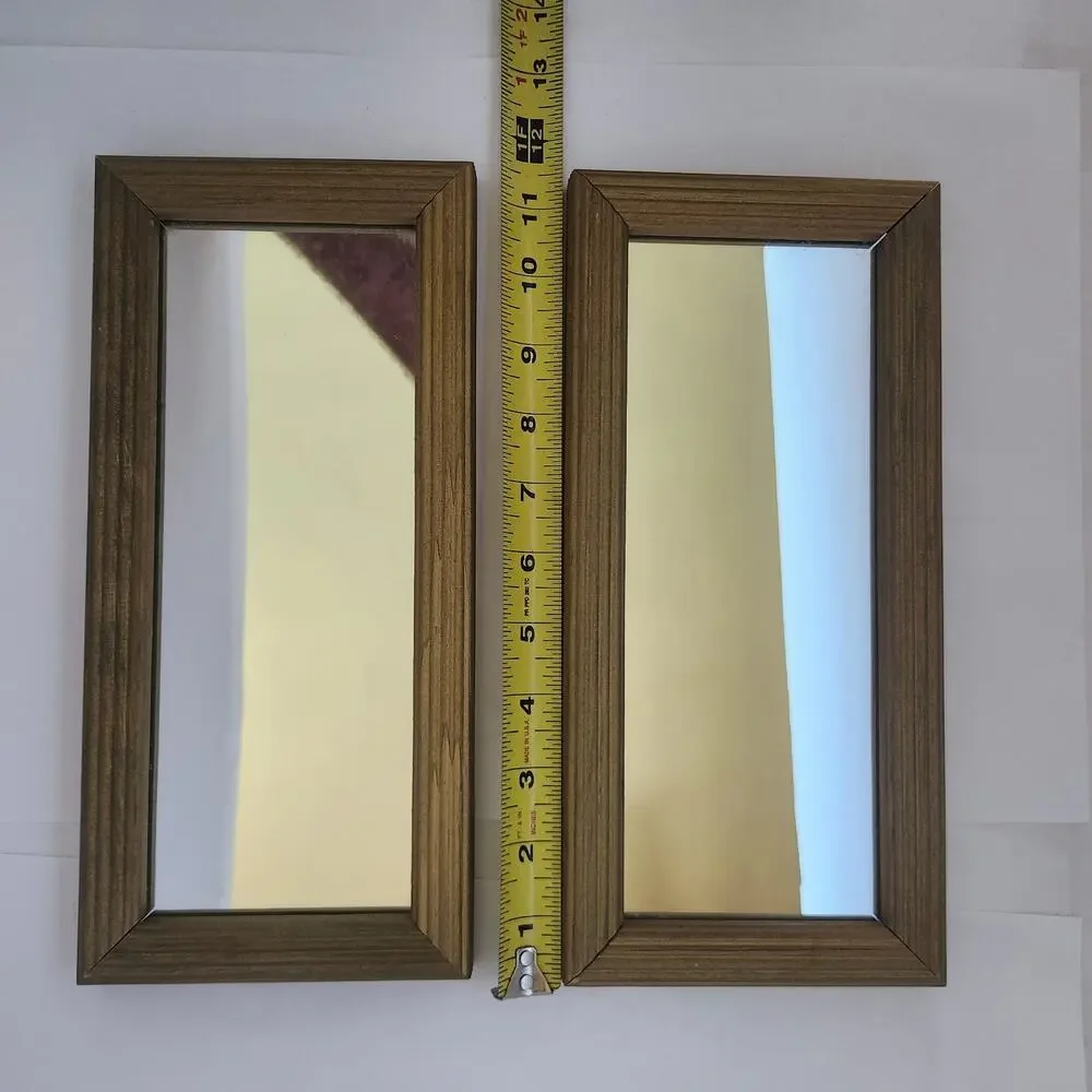 Set of 2 mirrors, gold frame
